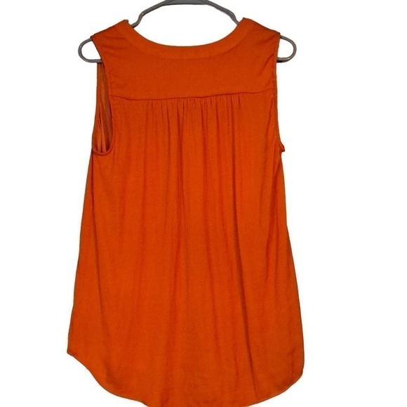 Rachel Roy Bright orange sleeveless blouse size L - Picture 2 of 4